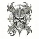 khorne god tattoo design idea