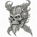 khorne god tattoo design idea