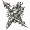 khorne god tattoo design idea