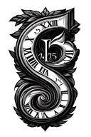 1975 Roman Numerals tattoo design idea