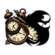 clock tattoo design idea