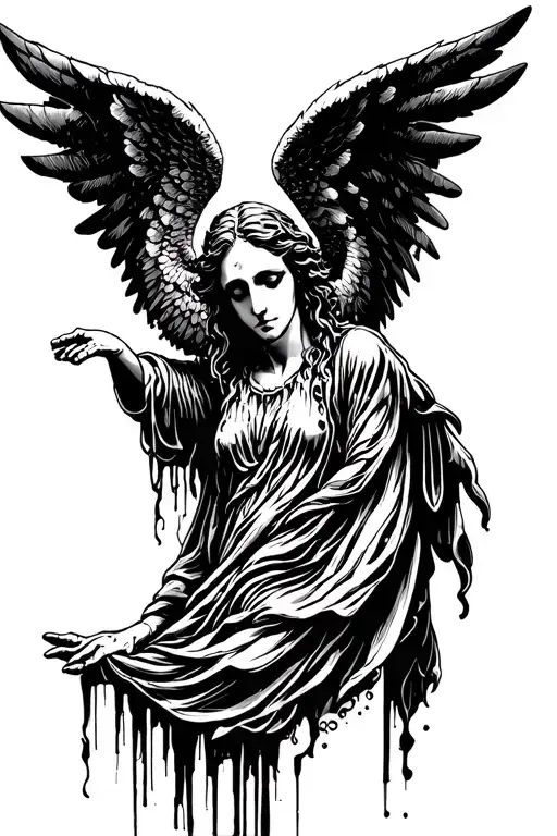 Weeping Angel tattoo design idea