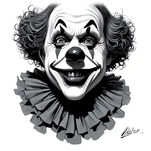 Clown tattoo design idea