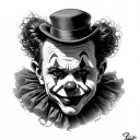 Clown tattoo design idea