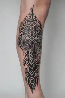 the ankh spirals tattoo design idea