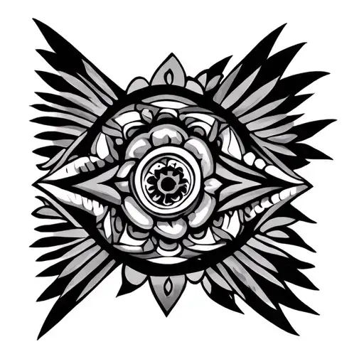 colombian native pattern tattoo design idea