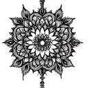 Gothic Mandala back tattoo design idea