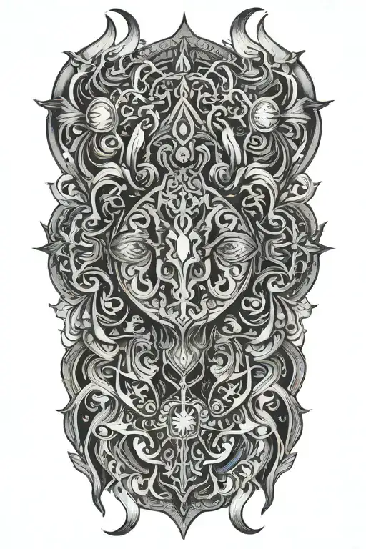 blackout tattoo design idea