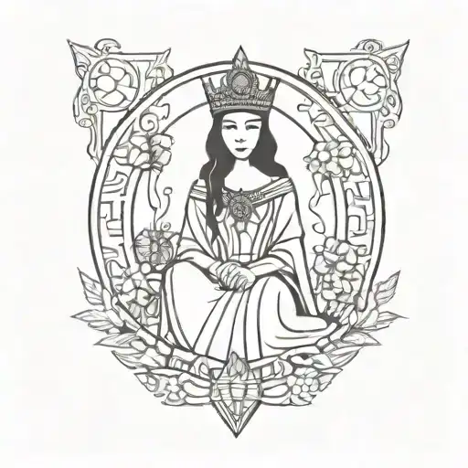 the empress tarot tattoo design idea