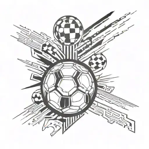 traditinal fiji and soccer ball   tattoo design idea