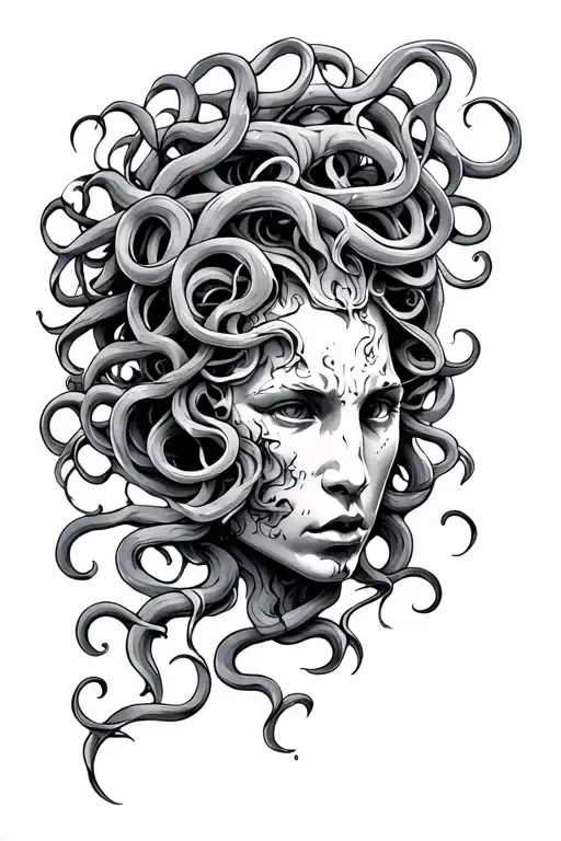medusa head tattoo design idea