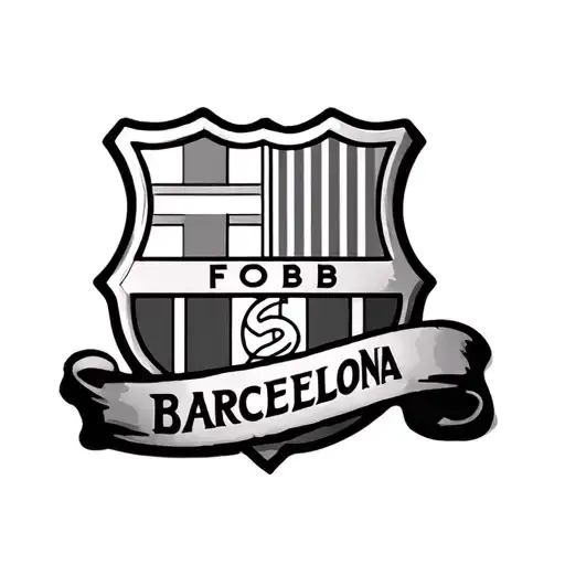 Barcelona logo wax seal tattoo design idea