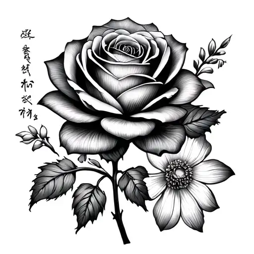 Rose, Carnation, Water Lily, Honeysuckle, Gladiolus, Poppy, Larkspur, Snowdrop Tattoo tattoo design idea
