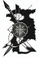 bow arrows tattoo design idea