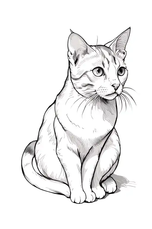 cat pet loss tatto mixed tattoo design idea