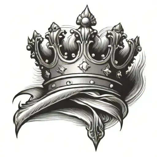 prince crown tattoo design idea