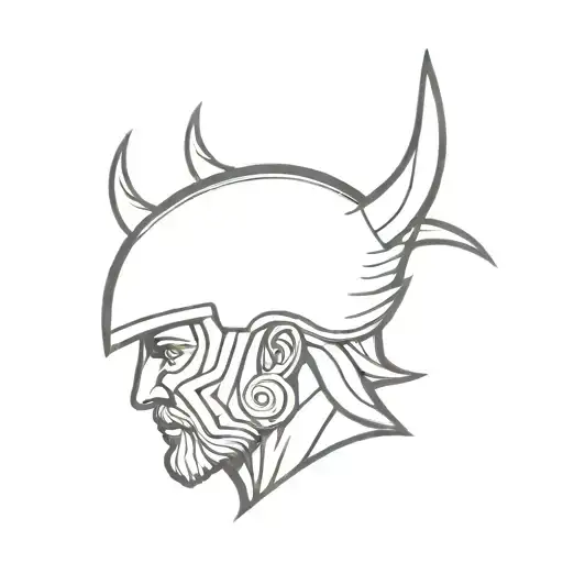 Coverup Norse Mythology Head Side tattoo design idea