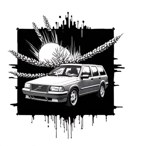"ViveSCIA The passion of the grain" Volvo 850 tattoo design idea