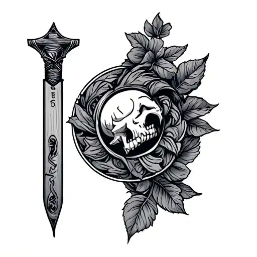 traditional style carpentry tattoo design idea