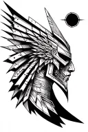 Gladiator and Atlas Titan Atlas body tattoo design idea