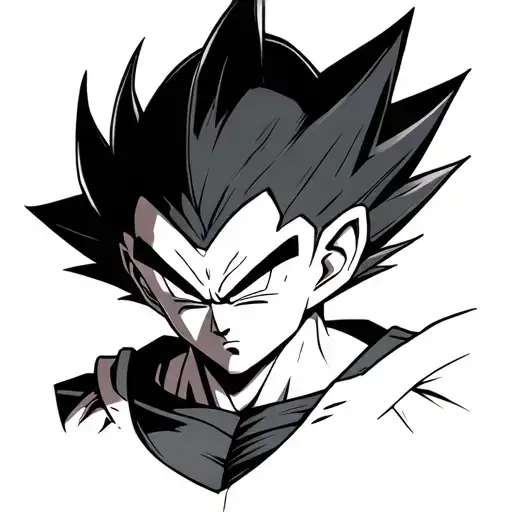 majin vegeta dragon ball z tattoo design idea