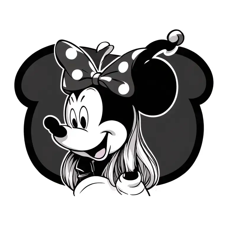 lucy rose minnie mouse tattoo design idea