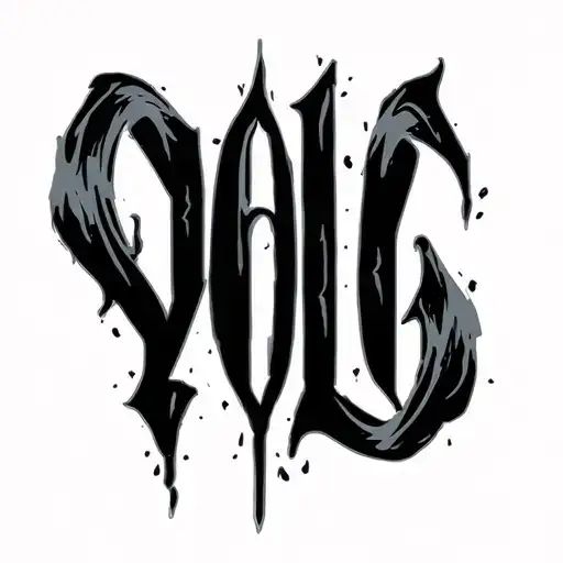 yolo writing tattoo design idea