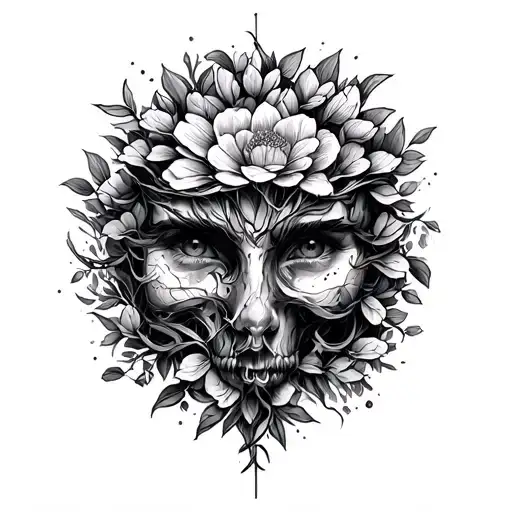 Conceptual non anthropomorphic nonlyrics: I feel a thousand capacities spring up in me. I'm rooted but I flow, all good" tattoo design idea