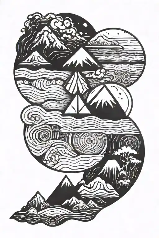 geology symbol tattoo design idea