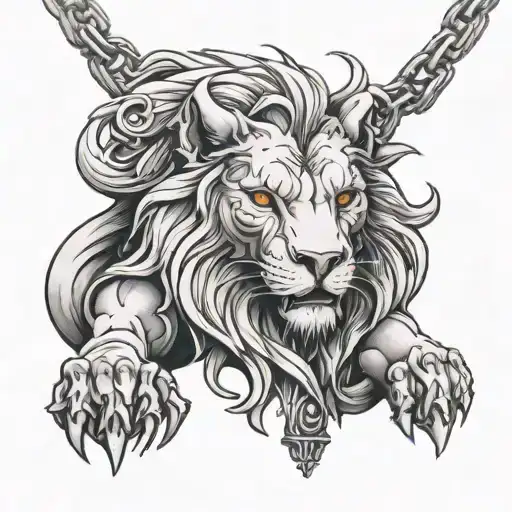 final fantasy 8 sleeping lionheart necklace but gothic tattoo design idea