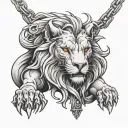 final fantasy 8 sleeping lionheart necklace but gothic tattoo design idea