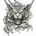 final fantasy 8 sleeping lionheart necklace but gothic tattoo design idea