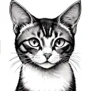 cat semicolon symbol tattoo design idea