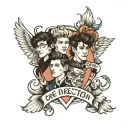 one direction tattoo design idea