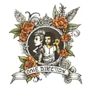 one direction tattoo design idea