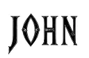 "JOHN" tattoo design idea
