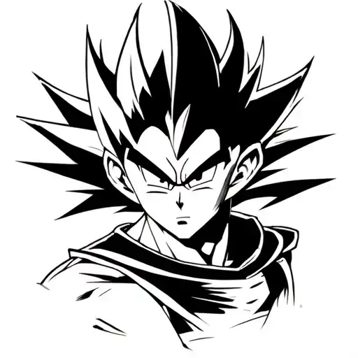 vegeta dragon ball z tattoo design idea