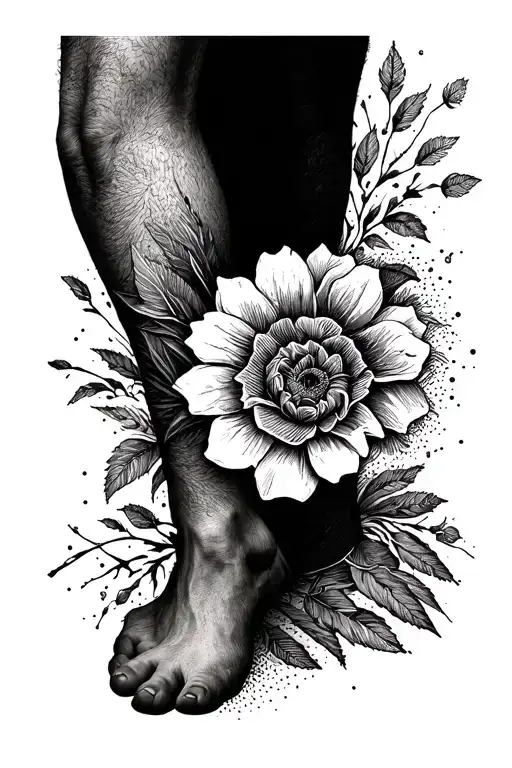 positive mindset, Mens calf tattoo design tattoo design idea