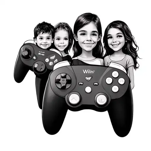 Wii Remote Player 1-4 Siblings tattoo for four siblings tattoo design idea