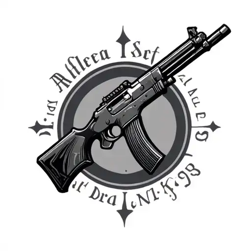 rifle arena tattoo design idea