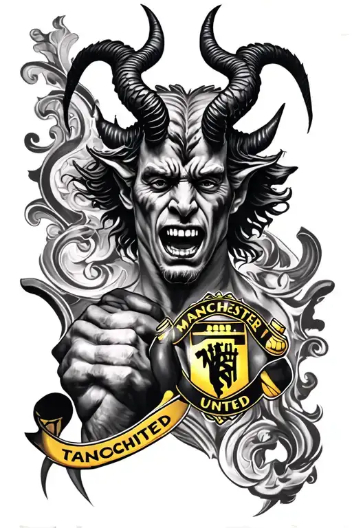 Manchester United  devil tattoo design idea
