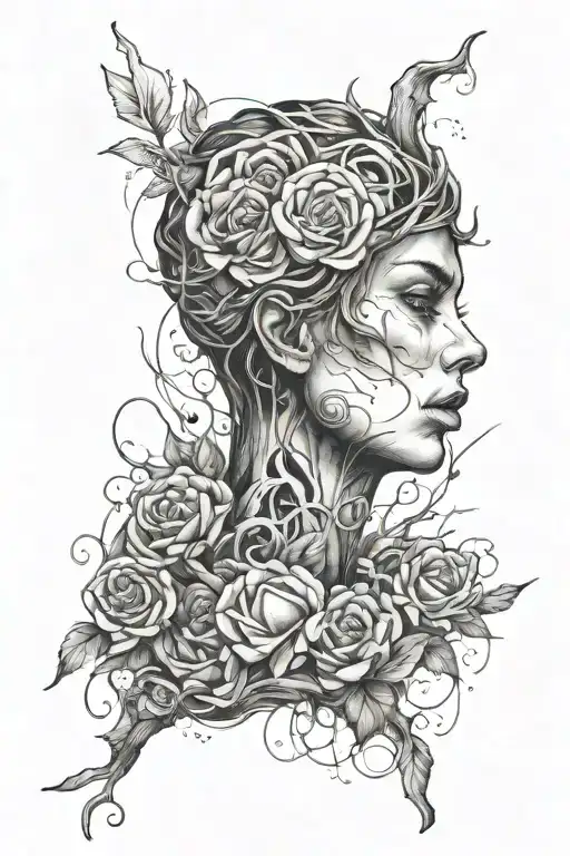 anxiety depression tattoo design idea