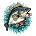 walleye tattoo design idea
