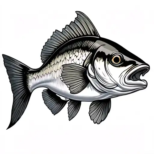 walleye tattoo design idea