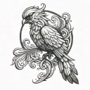 Phoenix Semicolon tattoo design idea