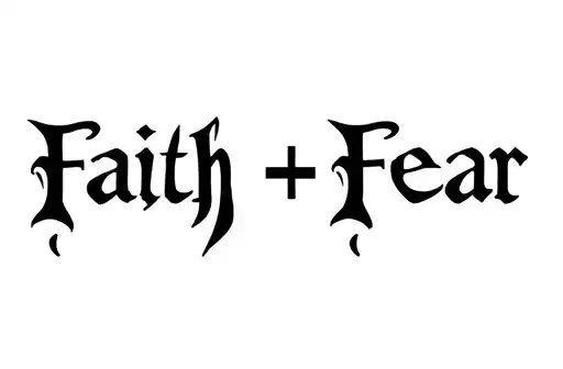 "Faith > Fear" tattoo design idea