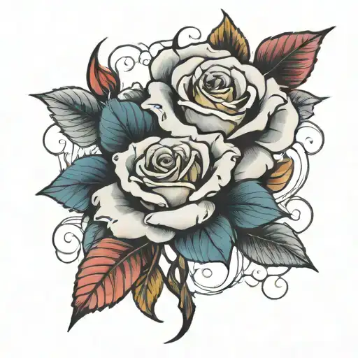 rose crybaby tattoo design idea