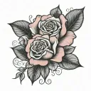 rose crybaby tattoo design idea