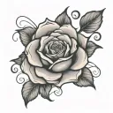rose crybaby tattoo design idea