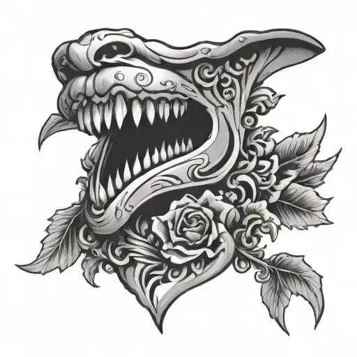 Throat tattoo design idea
